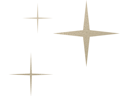 Small modern stars in champagne gold