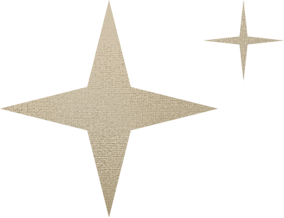 Small modern stars in champagne gold