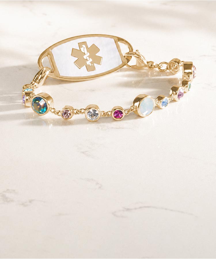 Mia Colorful Tennis Medical ID Bracelet