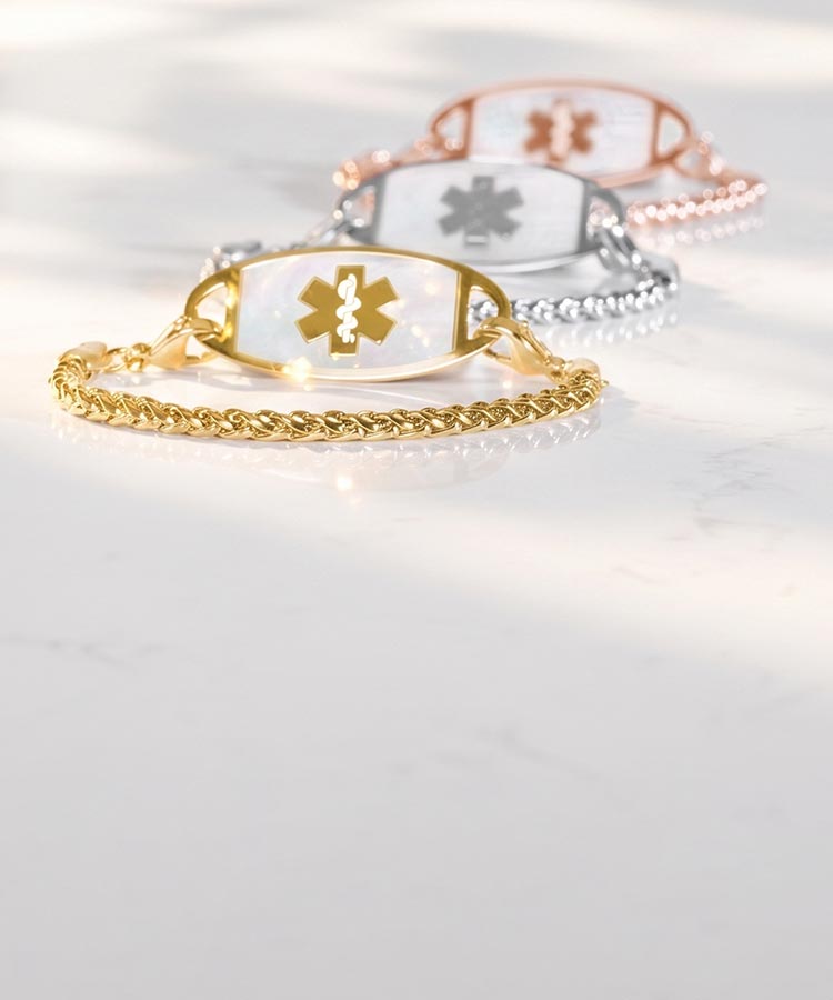 Wheat Chain Medical ID Bracelet
