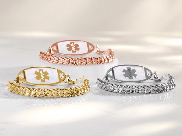 Chevron medical ID bracelet