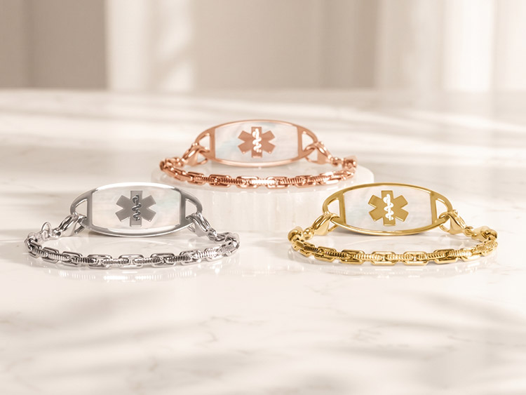 Bordeaux medical ID bracelet