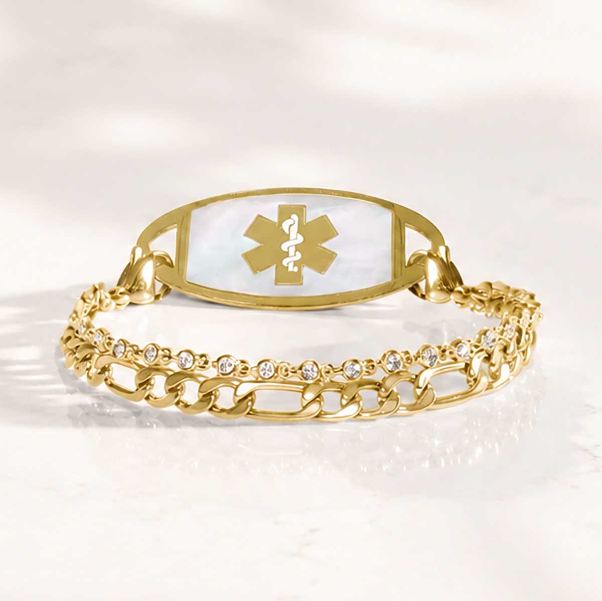 Ellie Layered Medical ID Bracelet