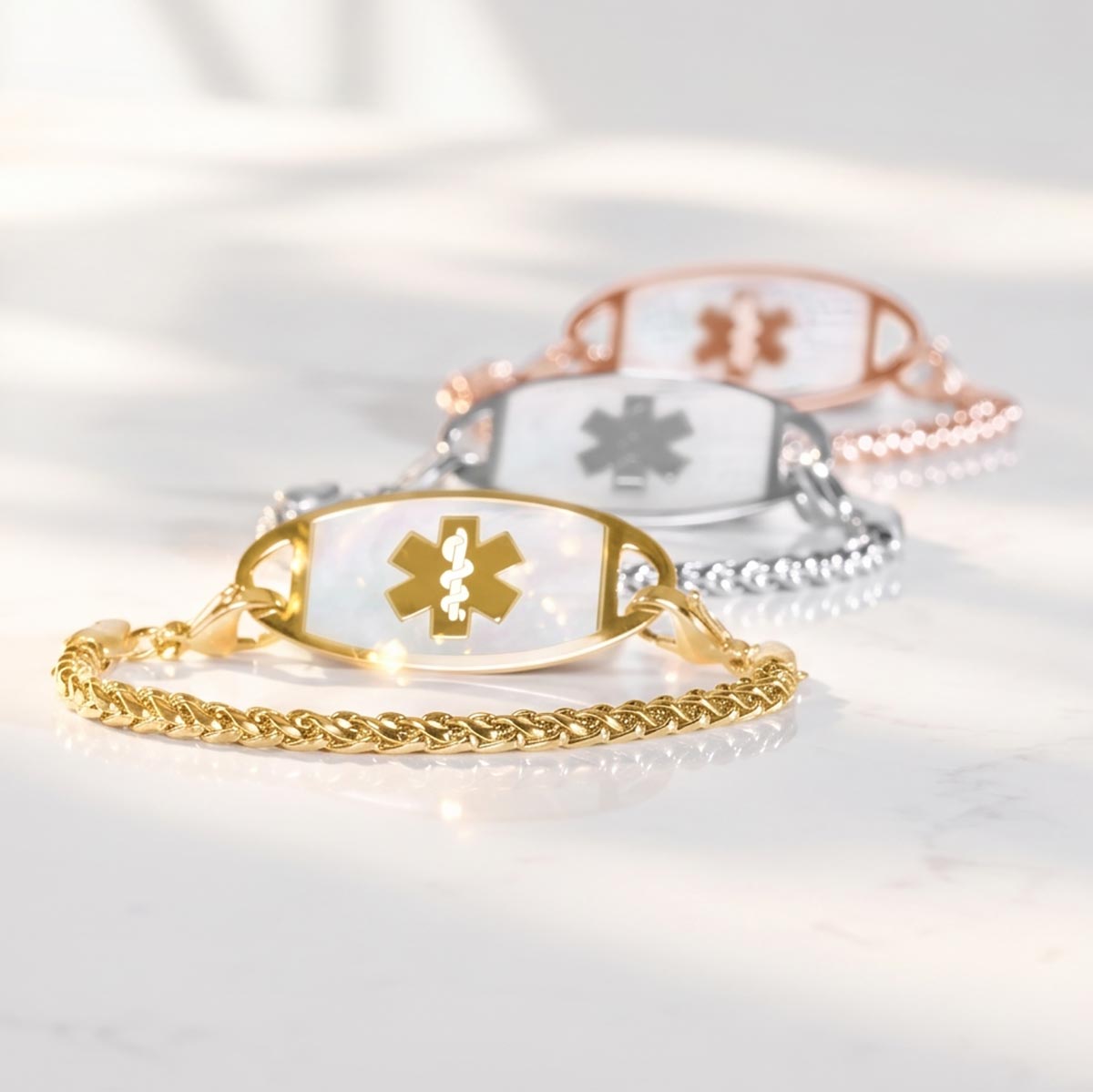 Wheat Medical ID Bracelet