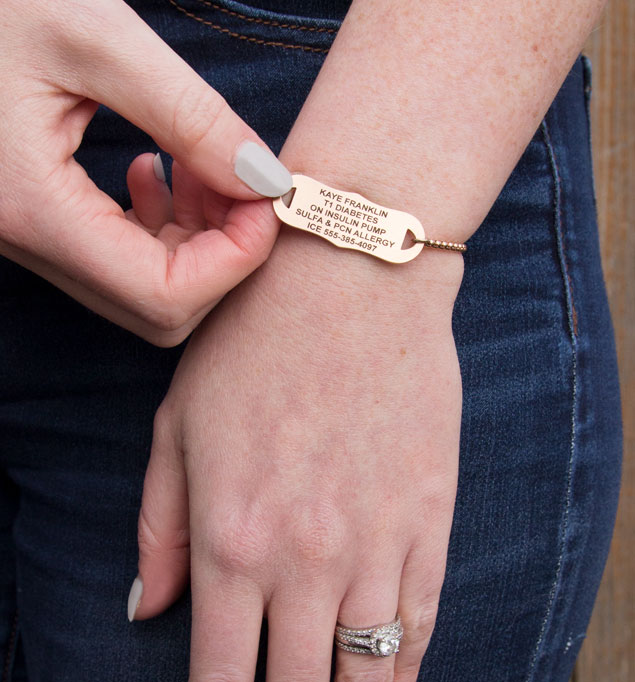 SmartFit Medical ID Bracelet in Rose Gold Tone