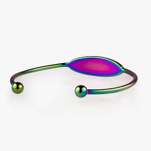 Back of magic micro cuff medical alert bracelet