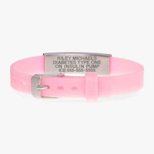 Silicone Medical Bracelets for Girls Medical Alert Bracelets Lauren's Hope
