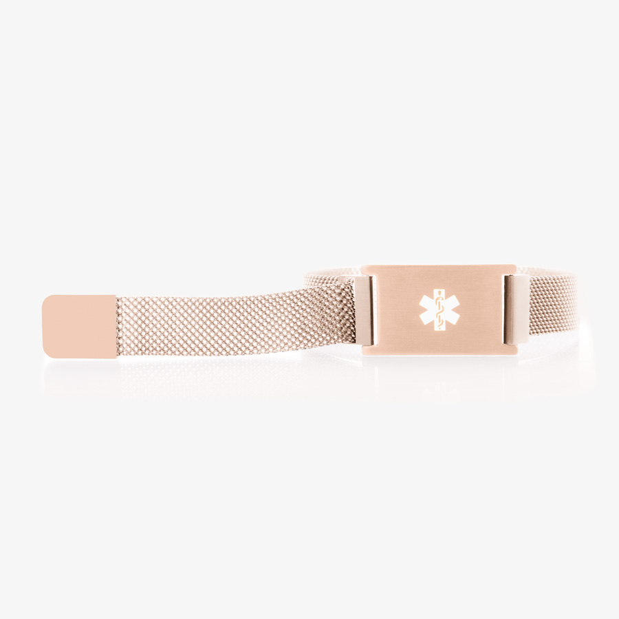 Medical Alert Bracelet Urban Rose Gold Stainless Medical ID
