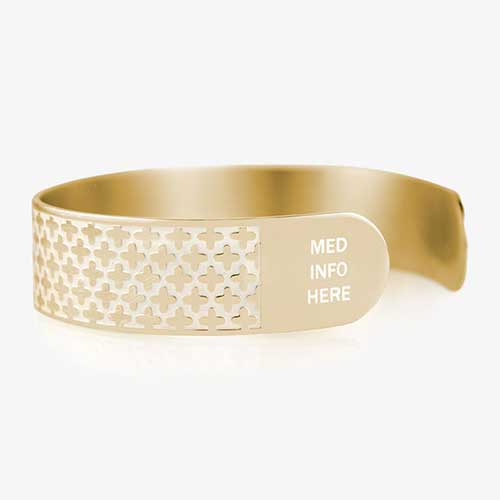 Mae Med ID Cuff in Gold