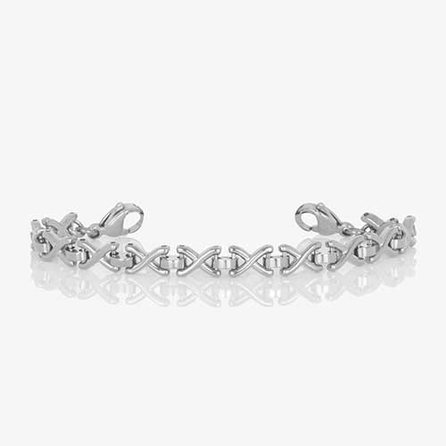 Lennox Medical ID bracelet, sparkling in Silver