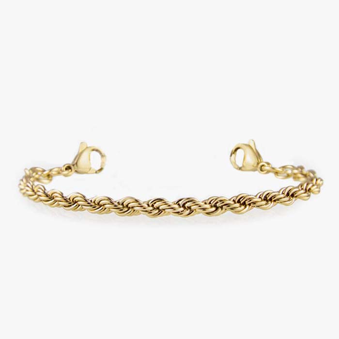 12 karat gold plated rope chain attached to gold tone medical ID tag featuring mother ofpearl inlay and a gold medical symbol