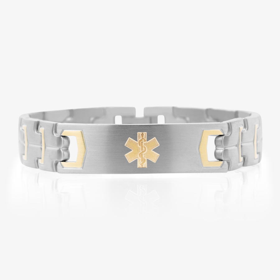 thumbnail image 2 of PJ JEWELLERY Personalised Engraving Genuine Braided Leather With Stainless Steel Medical Alert 2 of 13