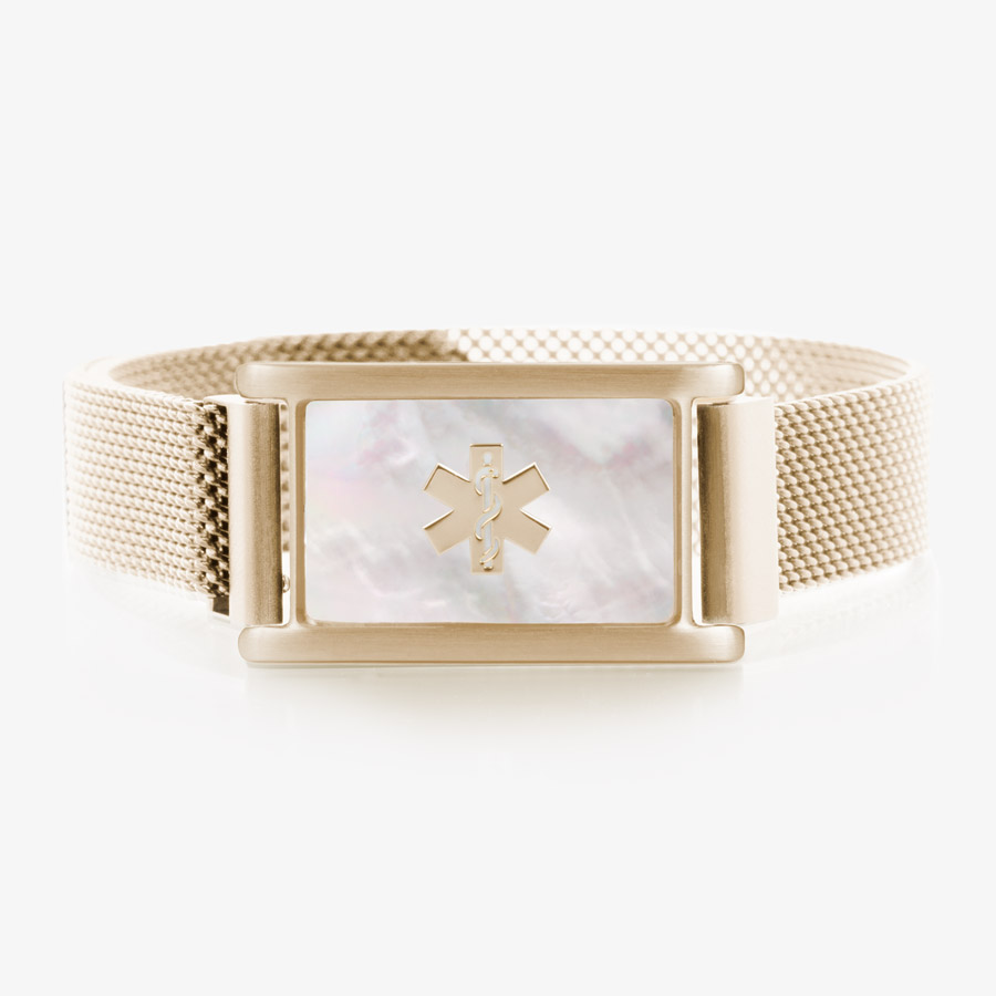 Urban Medical ID Bracelet in Mother of Pearl Lauren's Hope
