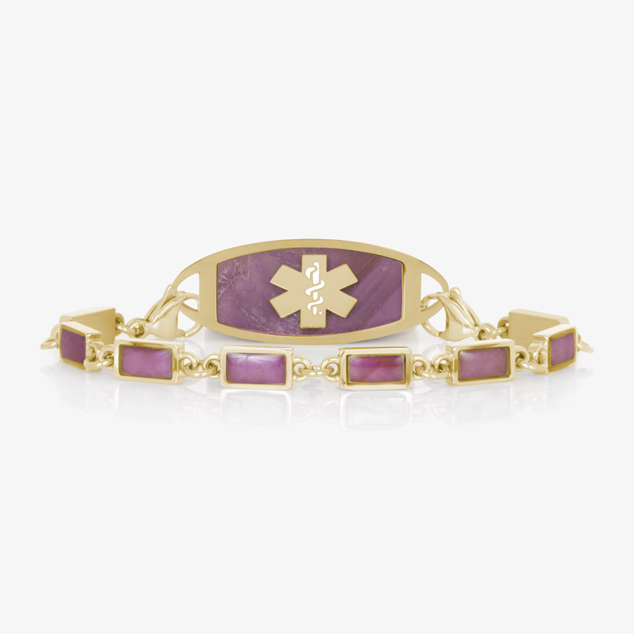 Bree Amethyst Medical ID Bracelet