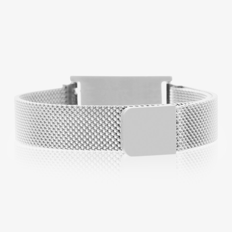 Stainless Steel Medical Alert Bracelet in Cedar and Silver