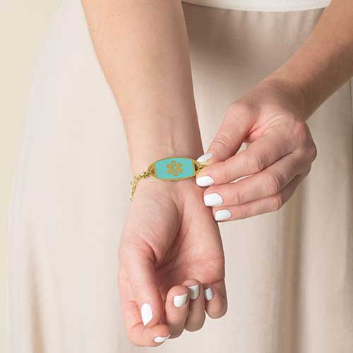 【SURGERY】surgery l clover emblem bracelet SURGERY】surgery l clover emblem bracelet 14k-yellow-gold