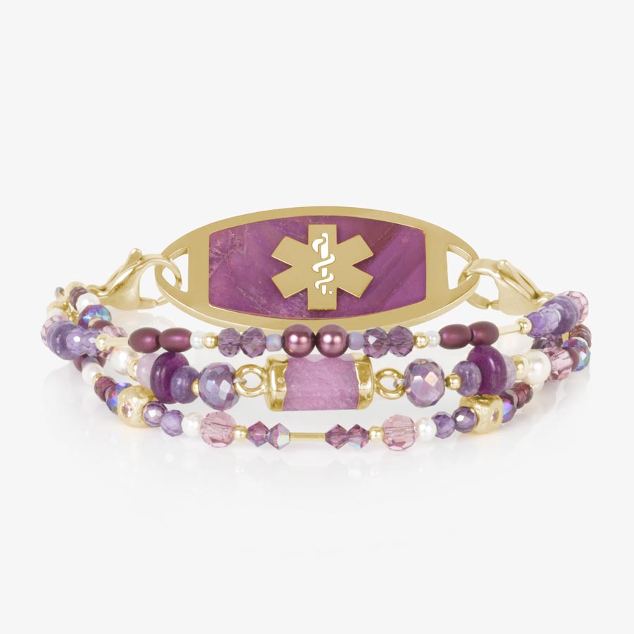 健康アクセサリー CLEMITA athlete F49_Violet_in_Amethyst_and_Gol