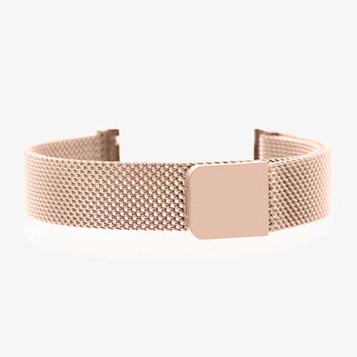 Closed back clasp of magnetic closure on Rose Gold Urban Replacement Band