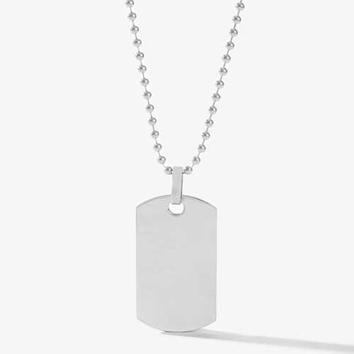 Charcoal Medical ID Dog Tag Necklace Lauren's Hope