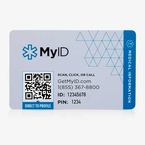 Front of Online Health Profile Wall Card