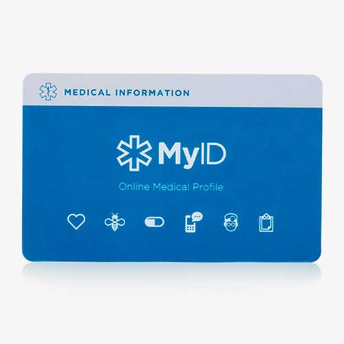 Back of Online Health Profile Wall Card