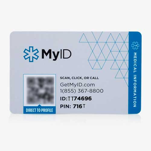 Front of Online Health Profile Wall Card